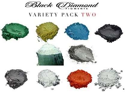 מגוון חבילת 2 פיגמנטים יהלומים שחורים® Arts Diy Arts and Crafts תוסף | פצצות אמבטיה טבעיות, אמנות שרף,